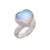 Sterling Silver Luminite Heart Adjustable Ring | Charles Albert Jewelry