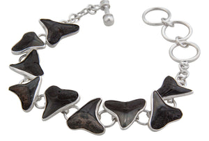 Sterling Silver Fossil Shark Teeth Bracelet | Charles Albert Jewelry