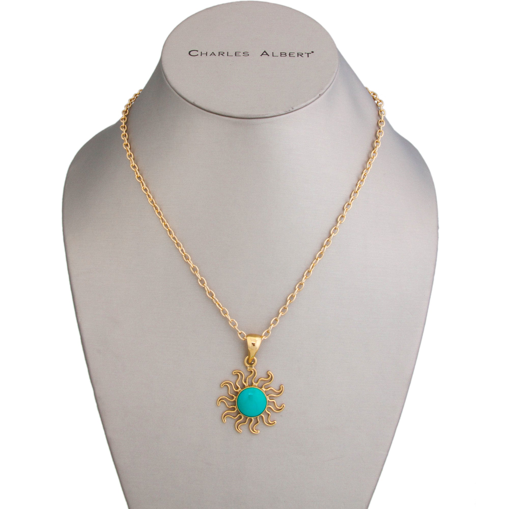 Alchemia Turquoise Sun Pendant | Charles Albert Jewelry