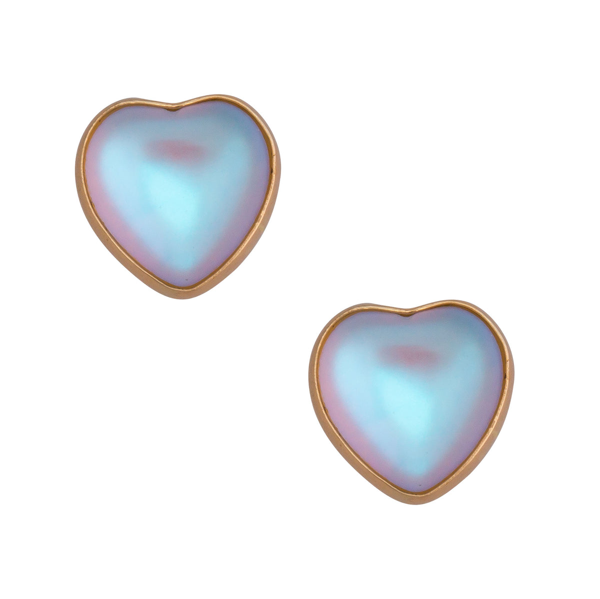Alchemia Luminite Heart Post Earrings | Charles Albert Jewelry