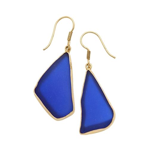 Alchemia Cobalt Blue Recycled Glass Earrings | Charles Albert Jewelry