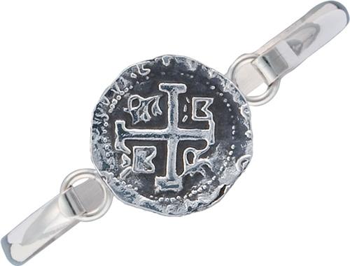 Sterling Silver Replica Treasure Coin Bangle | Charles Albert Jewelry