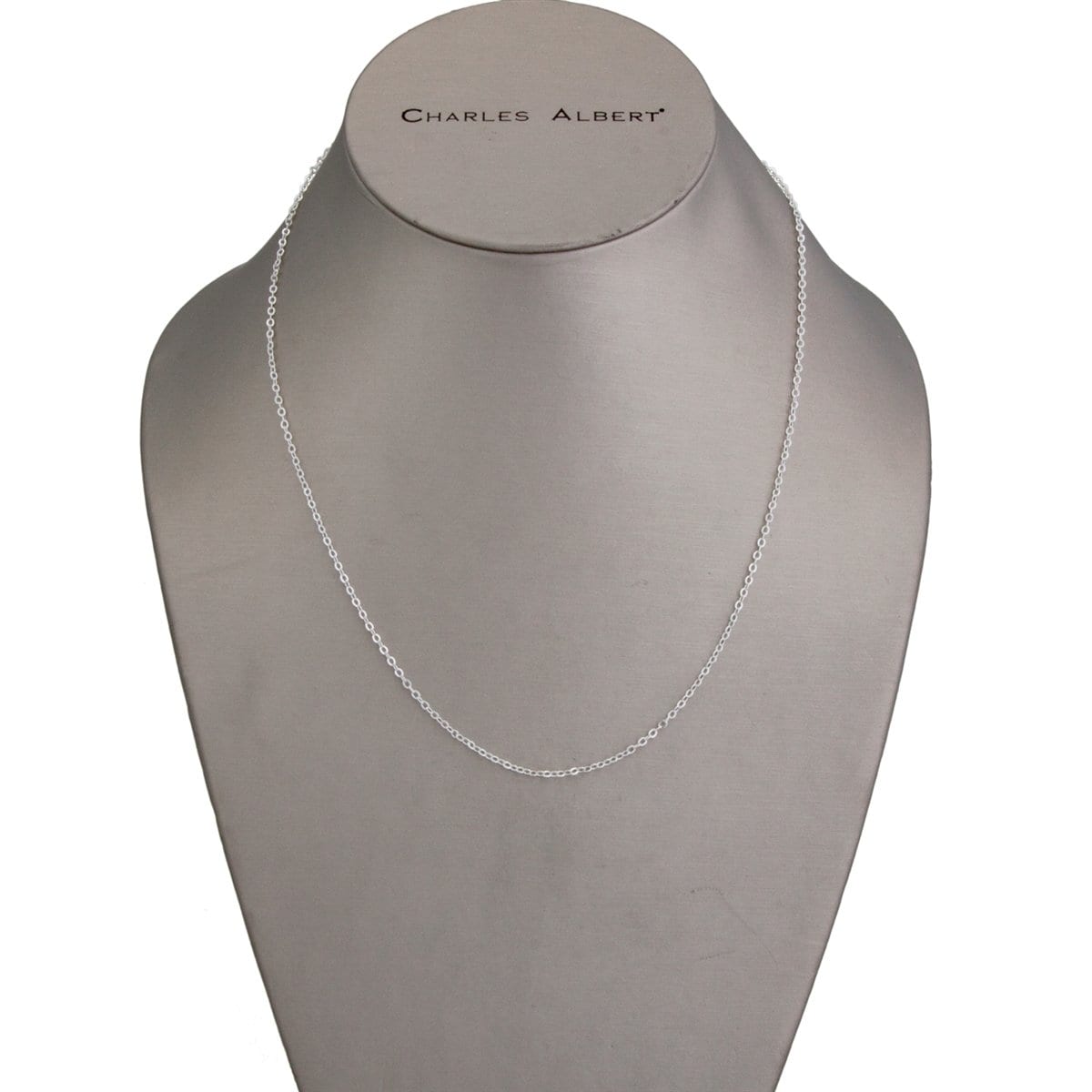 Thin Silver Tone Base Metal Chain - 17" + 3" Extender | Charles Albert Jewelry